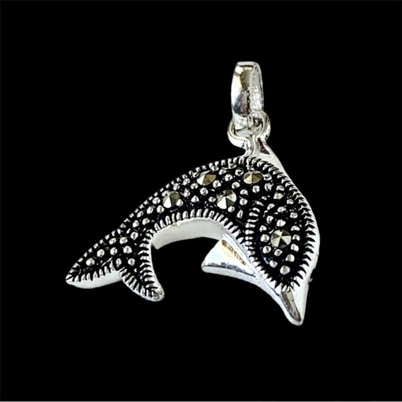925 Sterling Silver Pendant Dolphin - Picture 3 of 7